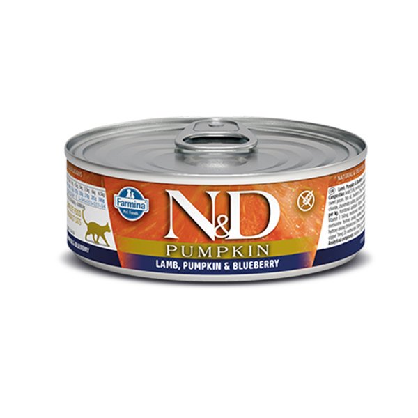 N&D Pumpkin 80 Gr Kuzu Balkabağı ve Yaban Mersini | Yetişkin Kedi Maması