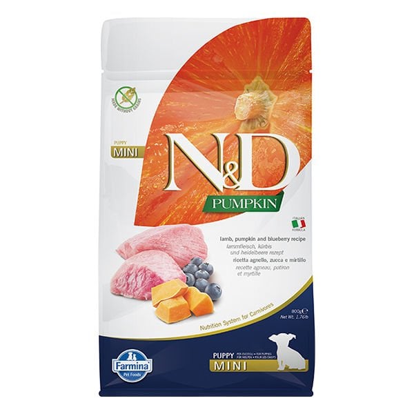 N&D Pumpkin 800 Gr Mini Kuzu Balkabağı ve Yaban Mersini | Yetişkin Köpek Kuru Maması