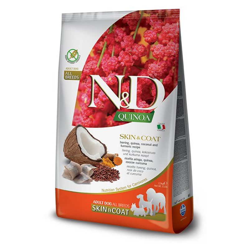 N&D Qinoa Skin & Coat 7 Kg All Breeds Ringa Kinoa Hindistan Cevizi ve Zerdeçal