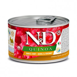 N&D Quinoa 140 gr Skin & Coat Mini Bıldırcın ve Hindistan Cevizi | Yetişkin Köpek Konserve Maması N&D Quinoa 140 gr Skin & Coat Mini Bıldırcın ve Hindistan Cevizi | Yetişkin Köpek Konserve Maması