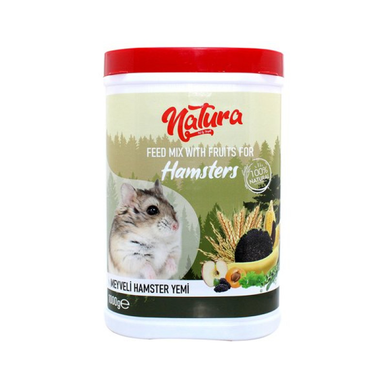 Natura 1000 Gr Feed Mıx Wıth Fruıtsfor Hamsters | Hamster Yemi Natura 1000 Gr Feed Mıx Wıth Fruıtsfor Hamsters | Hamster Yemi
