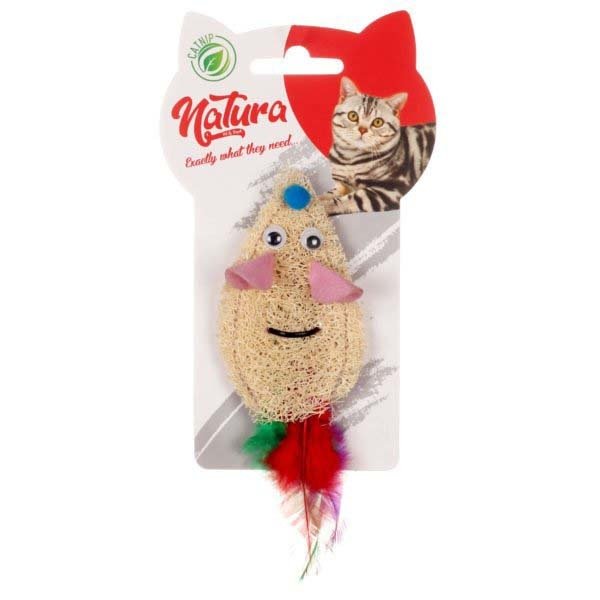 Natura 15 Cm Ptc-051 Doğal Tüylü Sünger Fare Oyuncak | Kedi Fare Oyuncak