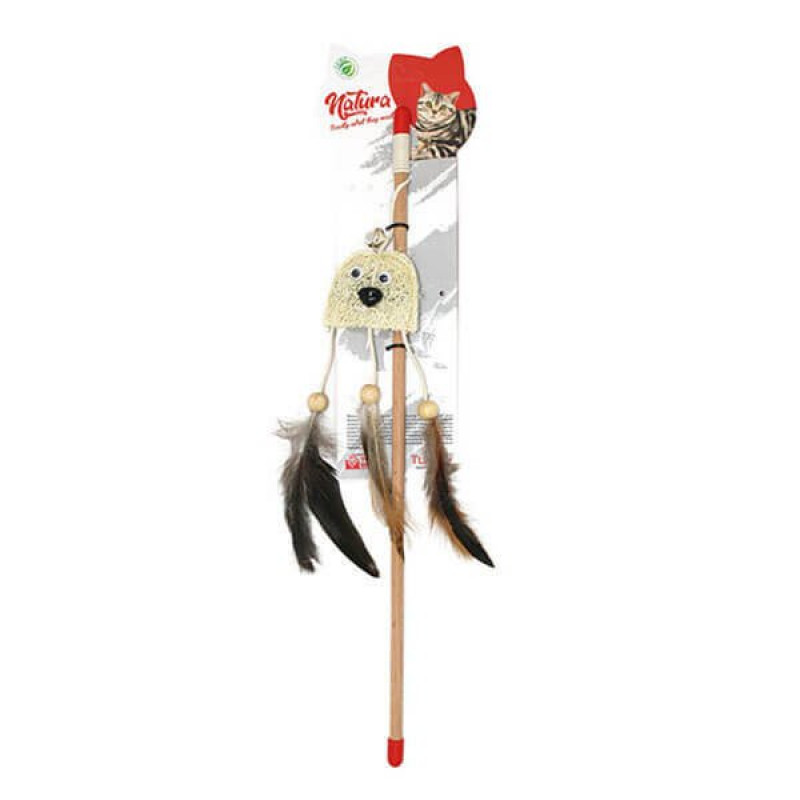 Natura 45 cm Doğal Sünger Canavar Olta Oyuncağı | Kedi Oltası Natura 45 cm Doğal Sünger Canavar Olta Oyuncağı | Kedi Oltası