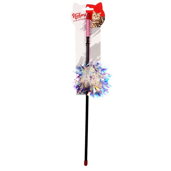 Natura 45 Cm Ptc-029 Parlak Püsküllü Top Olta Oyuncak | Kedi Oltası