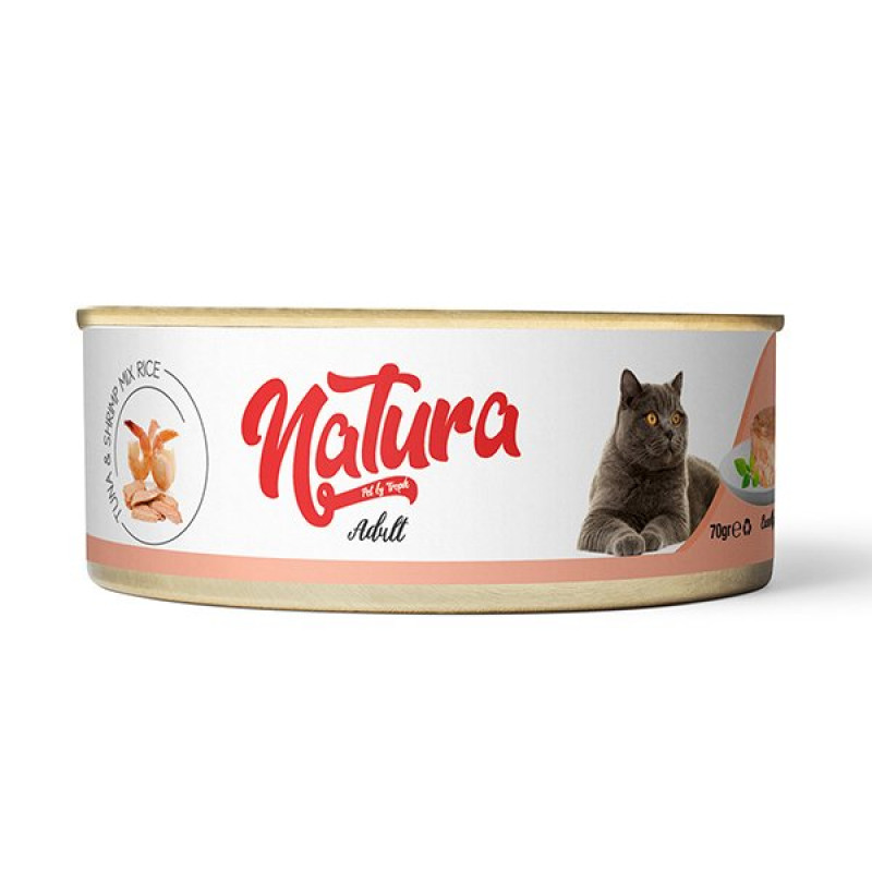 Natura 70 Gr Adult Tahılsız Ton Balık ve Karidesli Yetişkin | Yetişkin Kedi Maması Natura 70 Gr Adult Tahılsız Ton Balık ve Karidesli Yetişkin | Yetişkin Kedi Maması