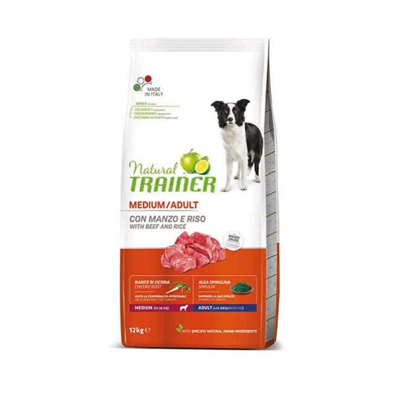 Natural Trainer 12 Kg Adult Medium Sığır ve Pirinç | Yetişkin Köpek Kuru Maması Natural Trainer 12 Kg Adult Medium Sığır ve Pirinç | Yetişkin Köpek Kuru Maması