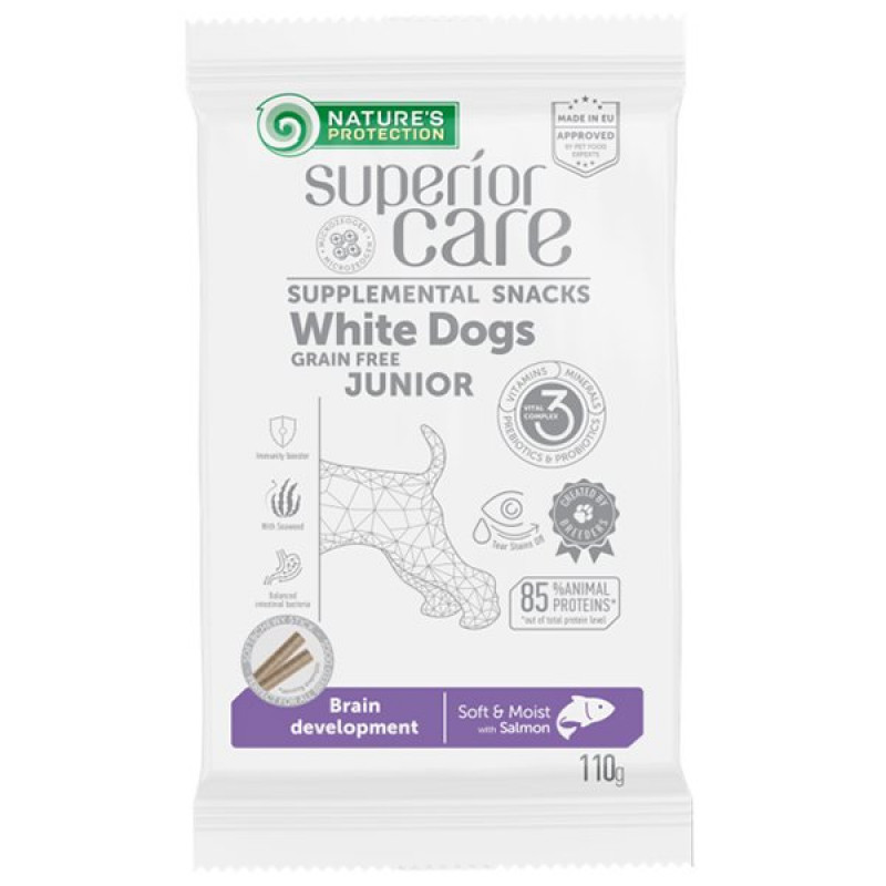 Nature's Protection 110 Gr Brain Development Somonlu Beyaz Tüylü | Köpek Atıştırmalık Ödül Maması Nature's Protection 110 Gr Brain Development Somonlu Beyaz Tüylü | Köpek Atıştırmalık Ödül Maması
