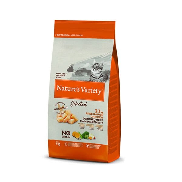 Nature's Variety 1.25 Kg Selected Sterilised Serbest Gezen Tavuk | Tahılsız Kuru Kedi Maması
