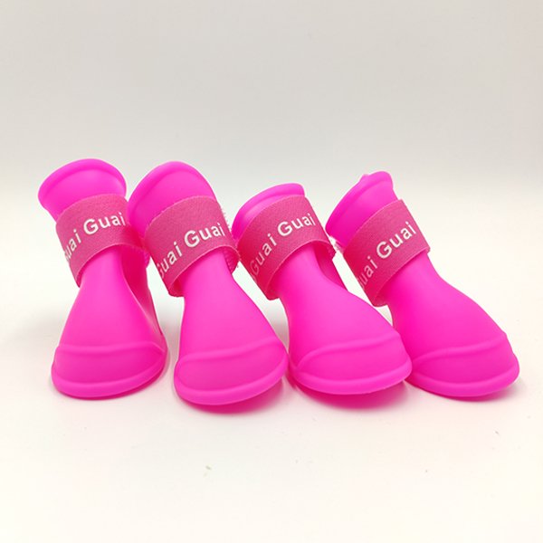 Nunbell Silikon Yürüyüş Botu Pembe S | Köpek Patik Ayakkabısı