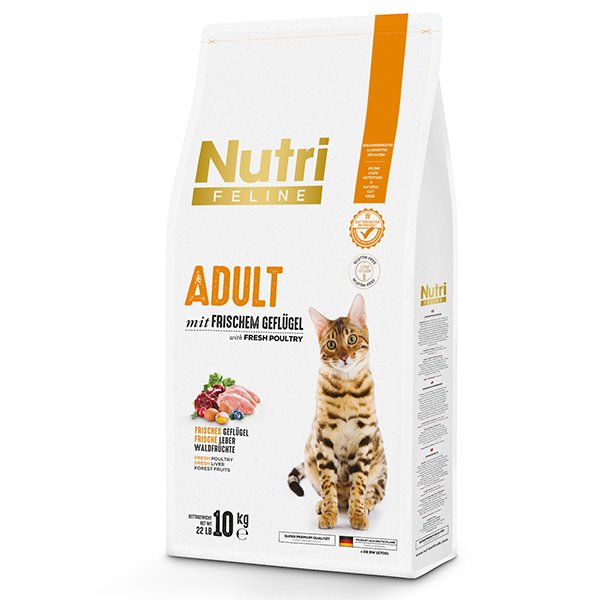 Nutri Feline 10 Kg Adult Poultry Kümes Hayvanlı Yetişkin | Yetişkin Kuru Kedi Maması