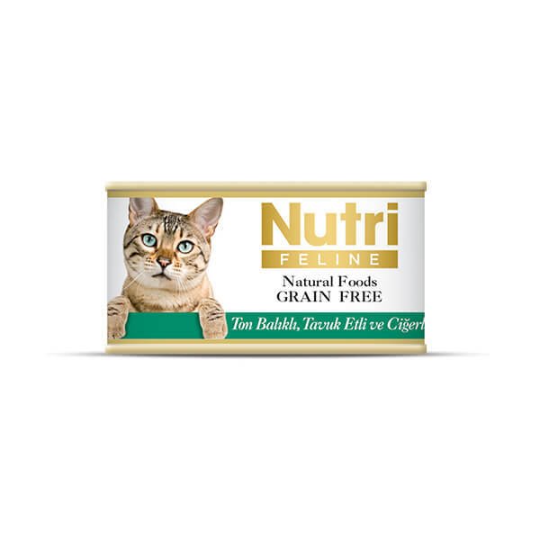 Nutri Feline 85 Gr Ton Balıklı Tavuklu Ciğerli Tahılsız 
