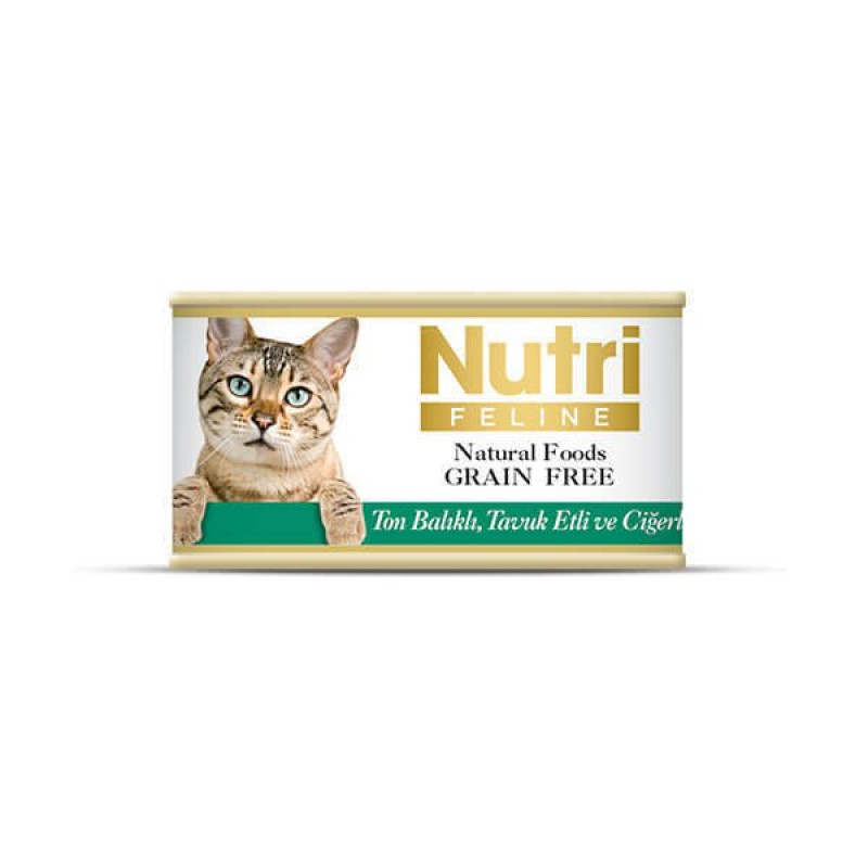 Nutri Feline 85 Gr Ton Balıklı Tavuklu Ciğerli Tahılsız Nutri Feline 85 Gr Ton Balıklı Tavuklu Ciğerli Tahılsız