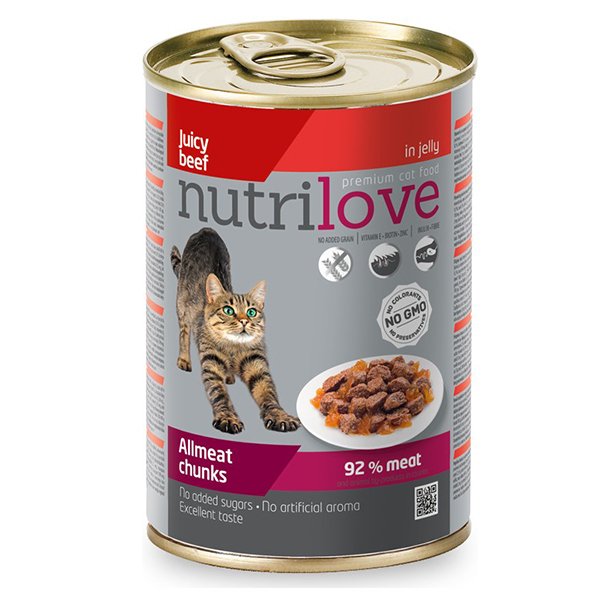 Nutrilove 400 Gr Sığır Parça Etli Tahılsız 