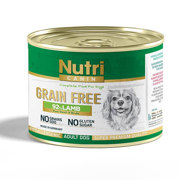Nutri Canin 200 Gr Tahılsız %92 Kuzu Etli Yetişkin | Yetişkin Köpek Konserve Maması