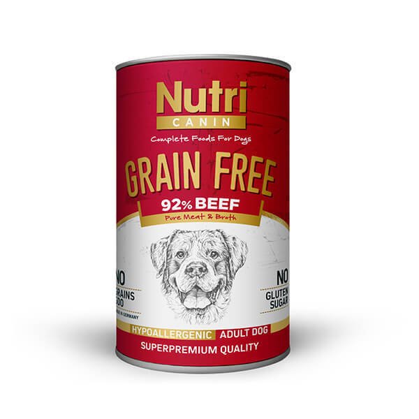 Nutri Canin 400 Gr Tahılsız Sığır Etli | Yetişkin Köpek Konserve Maması