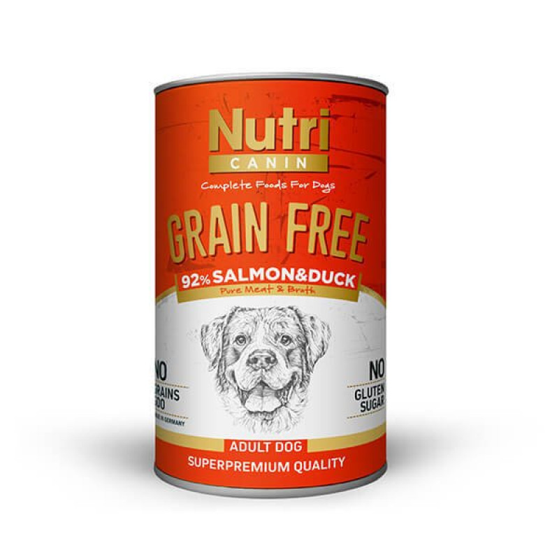 Nutri Canin 400 Gr Tahılsız Somon ve Ördekli | Yetişkin Köpek Konserve Maması Nutri Canin 400 Gr Tahılsız Somon ve Ördekli | Yetişkin Köpek Konserve Maması