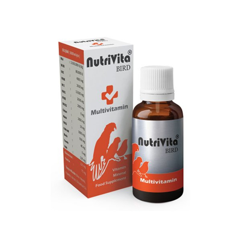 NutriVita 30 Ml Kuş Multivitamin Tüm Vitamin Kompleksi | Balık Vitamini