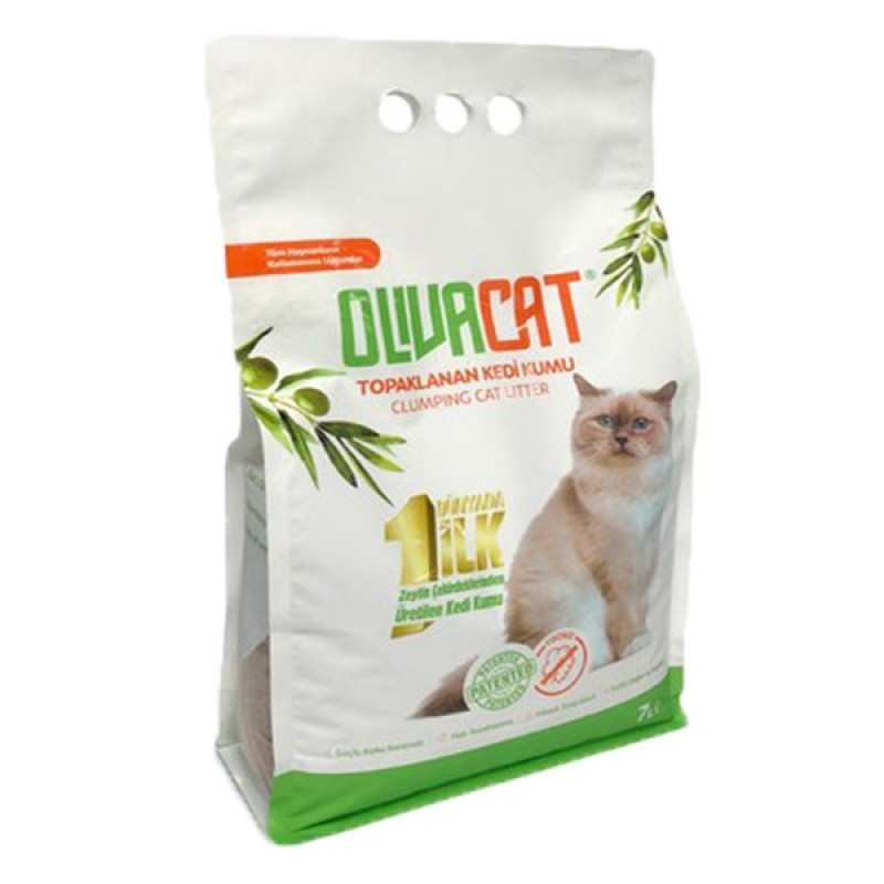 Olivacat 7 Lt Zeytin Çekirdeğinden Üretilen Kokusuz Toz Bırakmayan Topaklanan | Doğal Kedi Kumu Olivacat 7 Lt Zeytin Çekirdeğinden Üretilen Kokusuz Toz Bırakmayan Topaklanan | Doğal Kedi Kumu