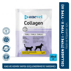 OneVet Collagen 3 Gr Kedi ve Köpekler için Eklem ve Kas Destekleyici Saşe 