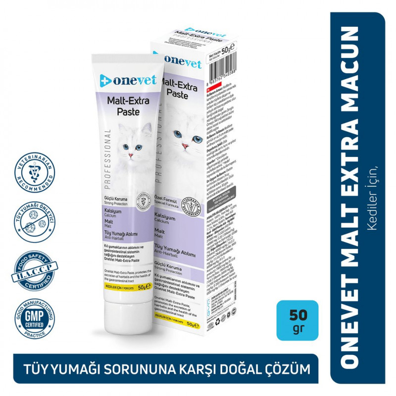OneVet Malt Extra Paste 50 Gr Tüy Yumağı Önleyici Kedi Maltı 