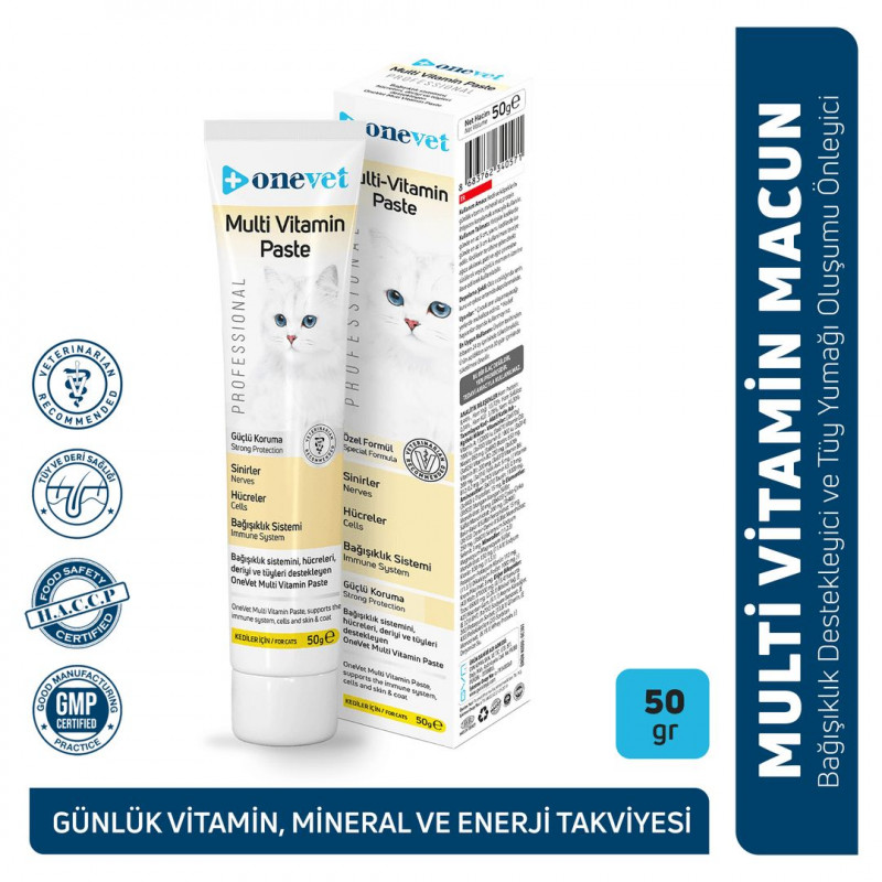 OneVet Multi Vitamin 50 Gr Paste Bağışıklık Destekleyici Kedi Maltı