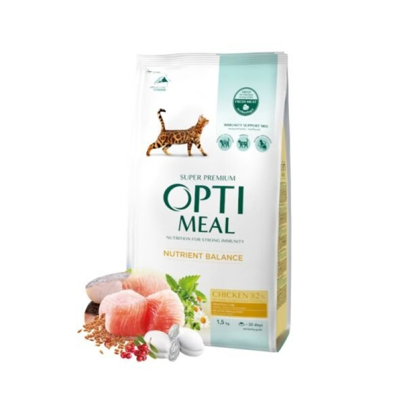Optimeal 1,5 Kg Nutrient Balance Tavuk | Yetişkin Kuru Kedi Maması Optimeal 1,5 Kg Nutrient Balance Tavuk | Yetişkin Kuru Kedi Maması