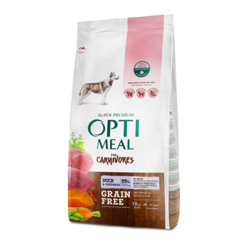 Optimeal 10 Kg For Carnivores Grain Free Adult Ördek ve Sebze | Tahılsız Köpek Kuru Maması Optimeal 10 Kg For Carnivores Grain Free Adult Ördek ve Sebze | Tahılsız Köpek Kuru Maması