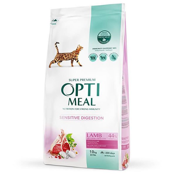 Optimeal 10 Kg Sensitive Digestion Kuzu | Yetişkin Kuru Kedi Maması