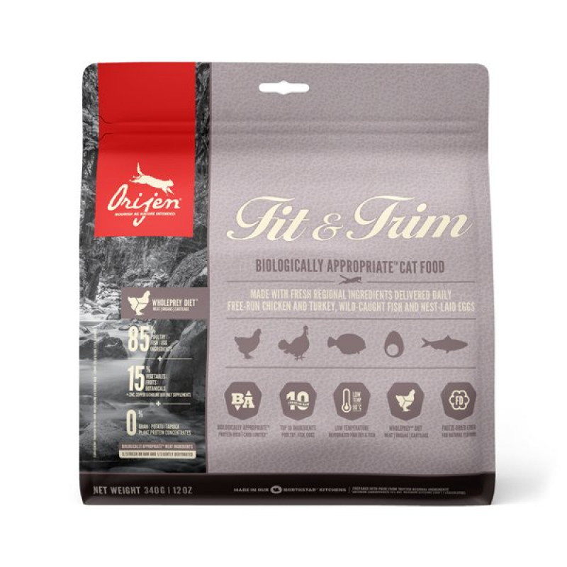 Orijen 340 Gr Fit-Trim Tahılsız Kilo Kontrolü İçin Diyet | Diyet Ve Light Kuru Kedi Maması Orijen 340 Gr Fit-Trim Tahılsız Kilo Kontrolü İçin Diyet | Diyet Ve Light Kuru Kedi Maması