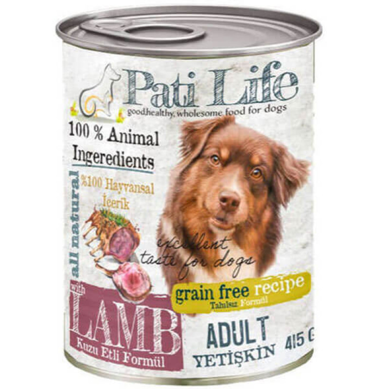 Pati Life 415 Gr Tahılsız Kuzu Etli Yetişkin | Yetişkin Köpek Konserve Maması Pati Life 415 Gr Tahılsız Kuzu Etli Yetişkin | Yetişkin Köpek Konserve Maması