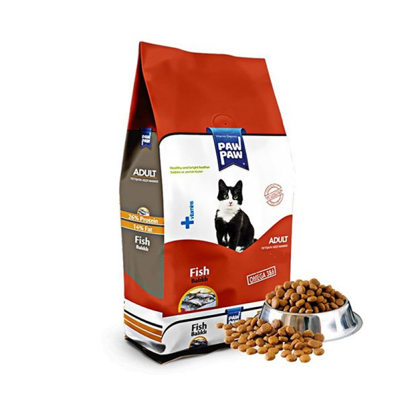 Paw Paw 1.5 Kg Balıklı Yetişkin | Yetişkin Kuru Kedi Maması Paw Paw 1.5 Kg Balıklı Yetişkin | Yetişkin Kuru Kedi Maması