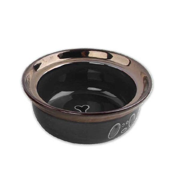 Pawise 1100 Ml Seramik Mama Kabı Siyah | Seramik Mama Ve Su Kabı