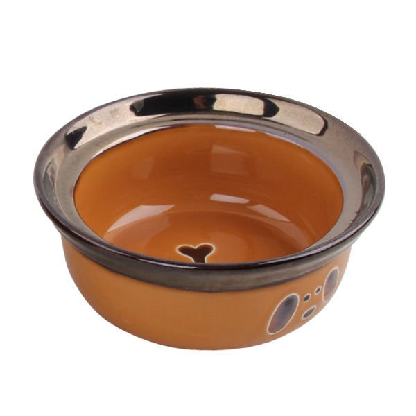 Pawise 1100 Ml Seramik Mama Kabı Turuncu | Seramik Mama Ve Su Kabı