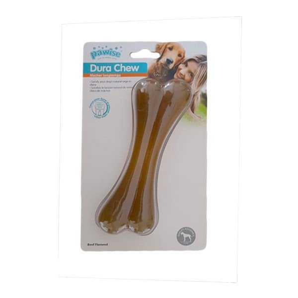 Pawise 14 Cm Biftek Aromalı Plastik Kemik | Kemik Şekilli Köpek Oyuncağı