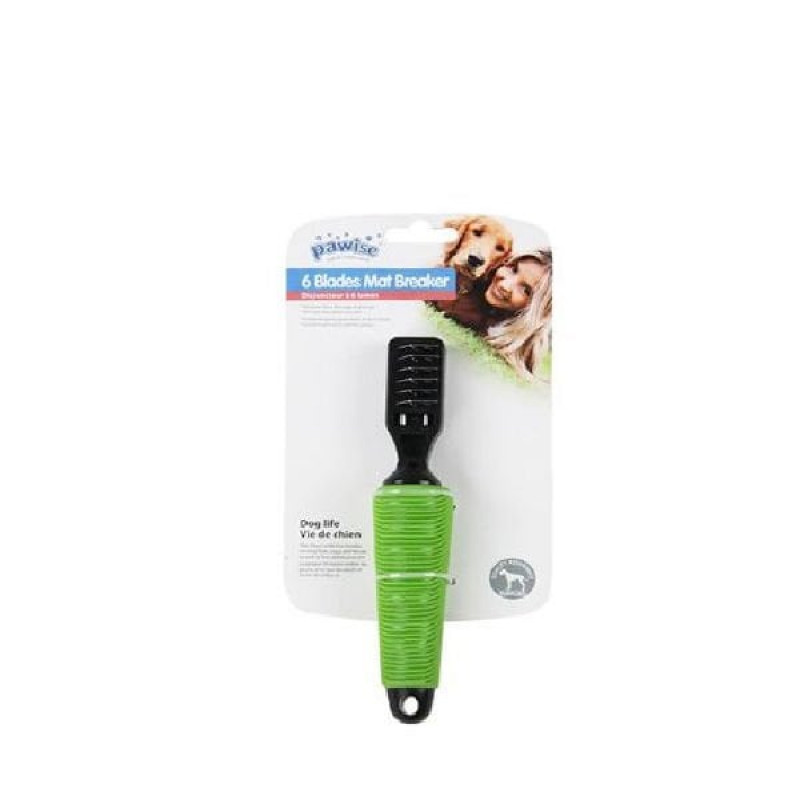 Pawise 19 Cm Silikon Saplı 6 Bıçaklı Kıtık Açıcı | Köpek Tarağı Pawise 19 Cm Silikon Saplı 6 Bıçaklı Kıtık Açıcı | Köpek Tarağı