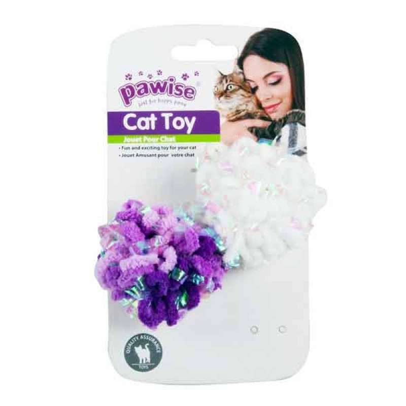 Pawise 2 Pk Glitter Caddice Balls Renkli | Kedi Top Oyuncak Pawise 2 Pk Glitter Caddice Balls Renkli | Kedi Top Oyuncak