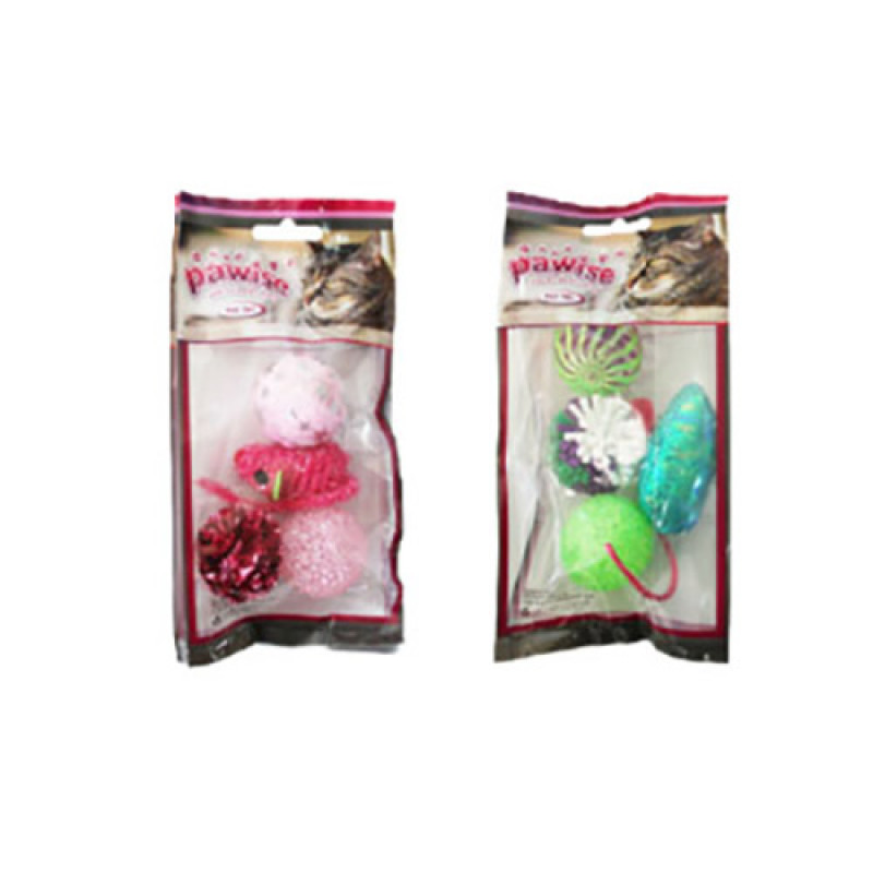 Pawise 4 Adet Kedi Oyuncağı | Kedi Top Oyuncak Pawise 4 Adet Kedi Oyuncağı | Kedi Top Oyuncak