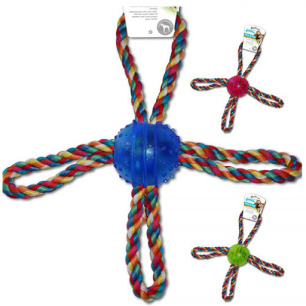 Pawise 4'lü Halka İpli Top | Köpek Diş İpi