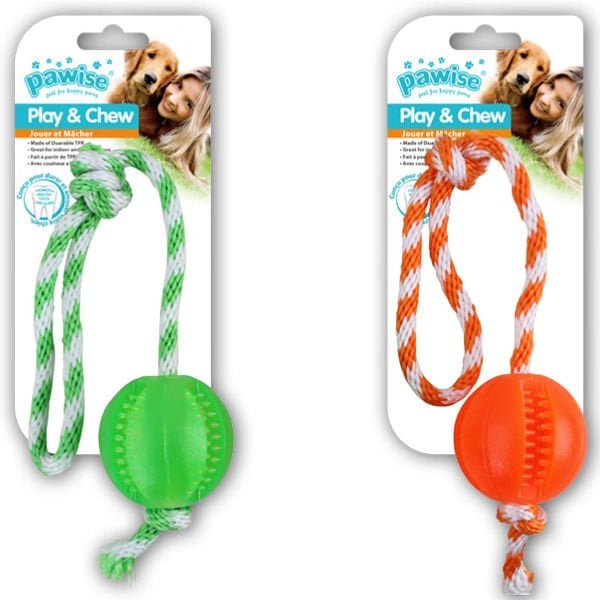 Pawise 40 Cm İpli Top Kemirme | Köpek Çiğneme