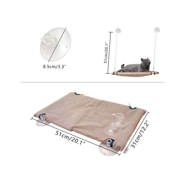 Pawise 51x31 Cm Cat Sunny Seat Cam Yatağı | Kalorifer Kedi Yatağı