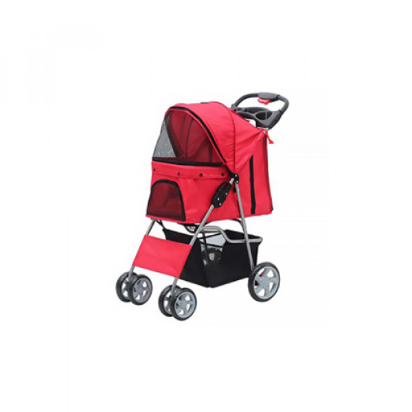 Pawise 68x46x100 Cm Köpek Arabası Kırmızı | Köpek Taşıma Çantası Ve Kafes