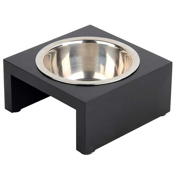 Pawise 750 Ml Ahşap Standlı Ayaklı Mama Kabı | Metal Mama Ve Su Kabı