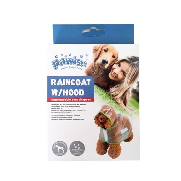 Pawise L Şeffaf Yağmurluk | Köpek Kıyafeti