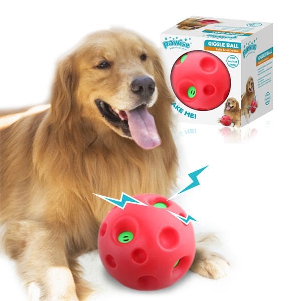 Pawise Shake Me Giggle Ball Kırmızı | Sesli Köpek Oyuncağı