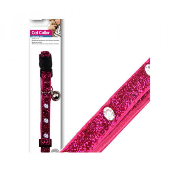 Pawise Taşlı Gül Rengi Kedi Boyun Tasması | Kedi Boyun Tasması