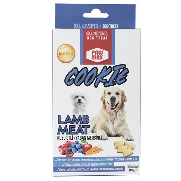 Pawmax 100 Gr Kuzu Etli Ve Yaban Mersinli Küçük Irk | Köpek Atıştırmalık Ödül Maması