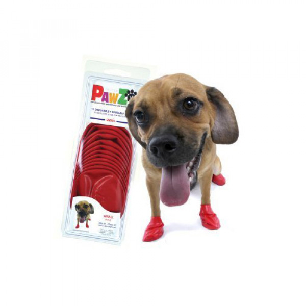 Pawz 12'li S Kırmızı Galoşu   | Köpek Patik Ayakkabısı