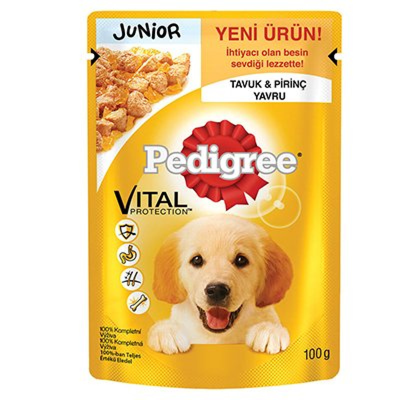 Pedigree 100 Gr Yavru Tavuklu Pirinçli Pouch | Tavru Köpek Konservesi