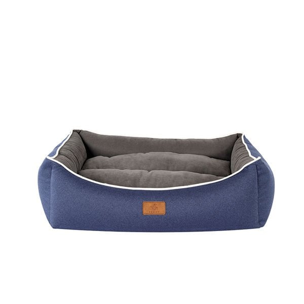 Peggy 100x80x30 Cm Lola Yatak Lacivert Gri Büyük Irk X-Large | Kumaş Köpek Yatağı