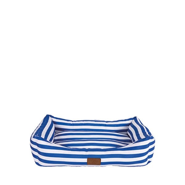 Peggy 50x38x25 Cm Daisy Yatak Mavi Çizgili Small | Kumaş Köpek Yatağı